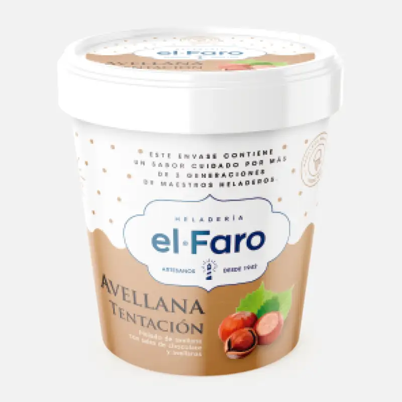 helado 1100ml avellana tentación El Faro