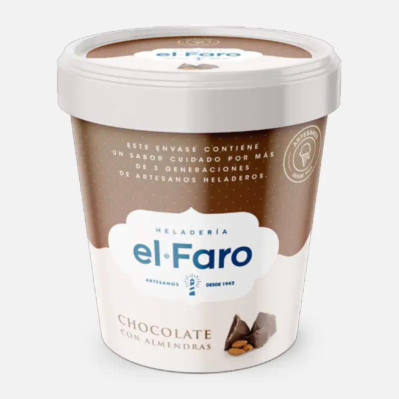 helado chocolate con almendras 1100ml El Faro