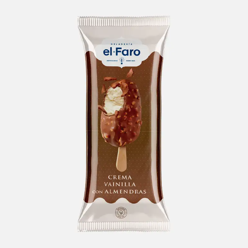 paleta helada vainilla con almendras El Faro