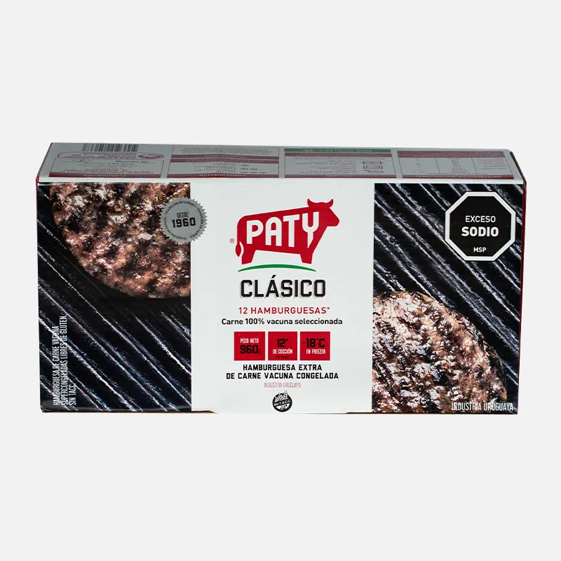 Hamburguesa Clásica Paty 80g x12