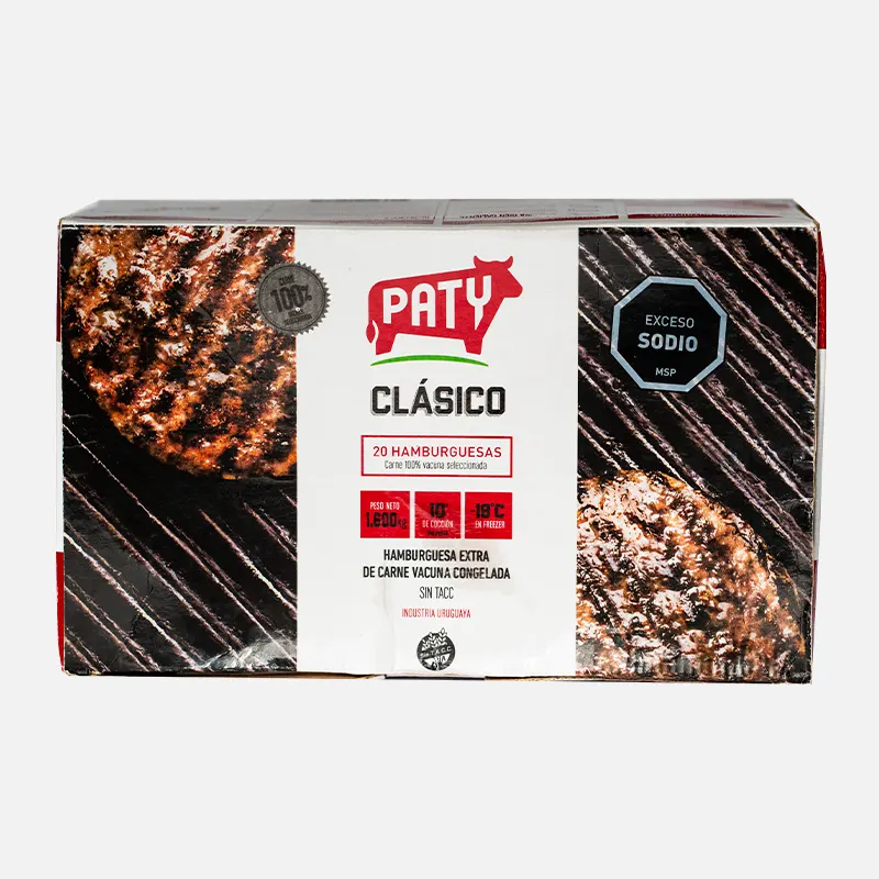 Hamburguesa Clásica Paty 80g x20