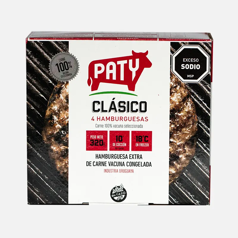 Hamburguesa Clásica Paty 80g x4
